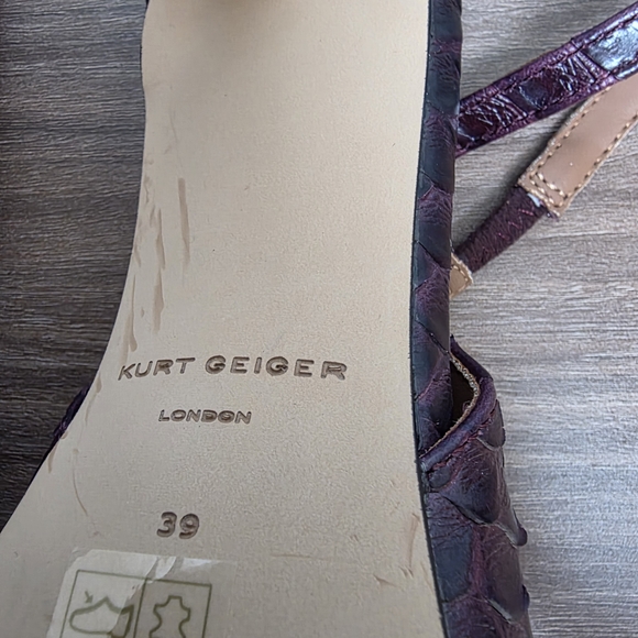 Kurt Geiger Purple and Gold Textured Heels - Picture 7 of 7